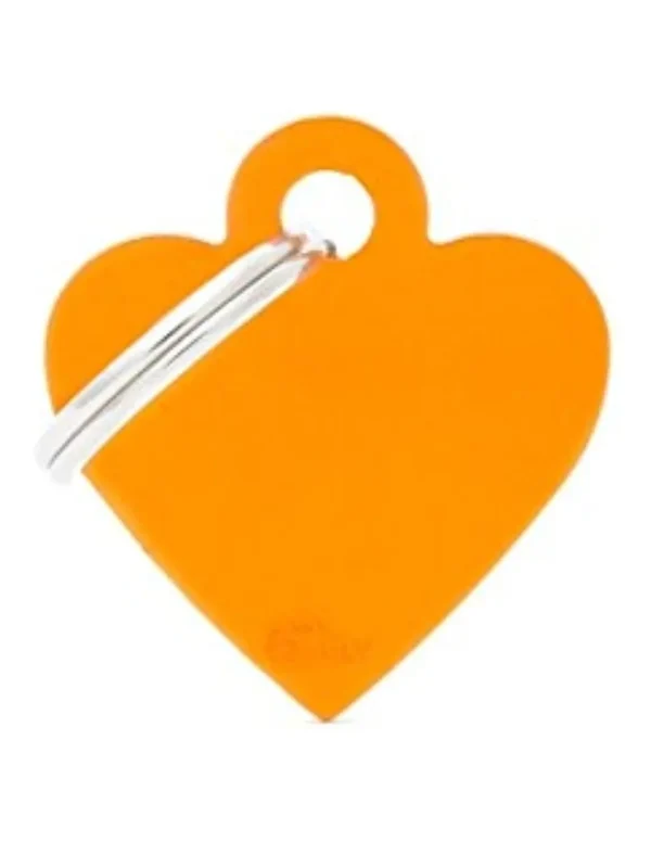 MY FAMILY MEDAGLIA CUORE GRANDE ARANCIONE BASIC ALLUMINIO MFB69