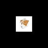 MY FAMILY MEDAGLIA JACK RUSSEL BROKEN BIANCO/MARRONE CHIARO MF100