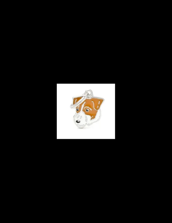 MY FAMILY MEDAGLIA JACK RUSSEL BROKEN BIANCO/MARRONE CHIARO MF100