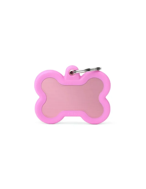 MY FAMILY MEDAGLIA OSSO ALLUMINIO ROSA CON GOMMA HUSTAG HTA01PINK
