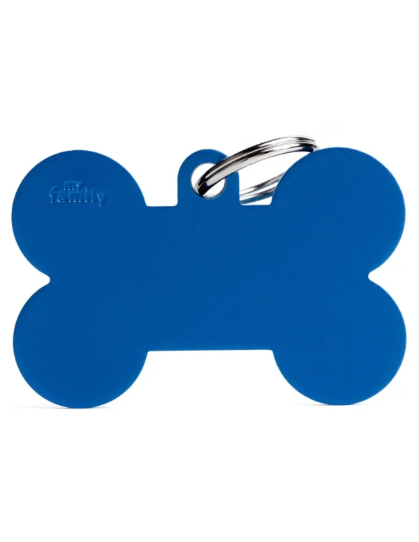 MY FAMILY MEDAGLIA OSSO EXTRA LARGE BLU BASIC ALLUMINIO MFXL01