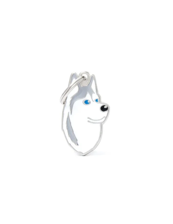 MY FAMILY MEDAGLIA SIBERIAN HUSKY BIANCO/GRIGIO MF13WHITEGREY