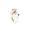 MY FAMILY MEDAGLIA SIBERIAN HUSKY BIANCO/MARRONE CHIARO MF13WHITEBROWN