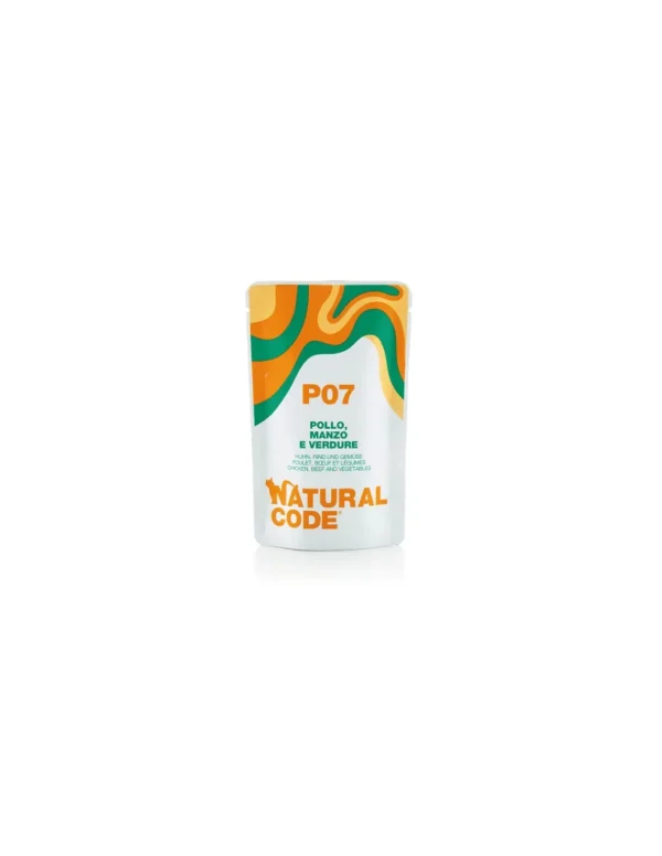 natural code p07 70gr pollo manzo verdure 1217
