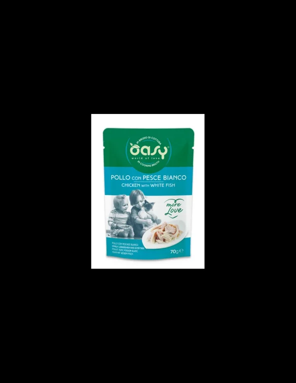 OASY CAT 70GR BUSTA MORE LOVE POLLO CON PESCE BIANCO OAWLCPPB0007A