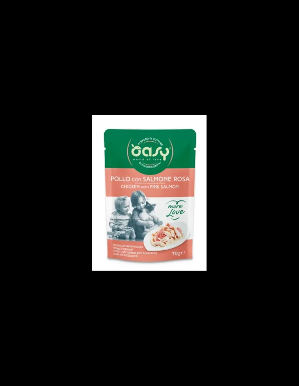 OASY CAT 70GR BUSTA MORE LOVE POLLO CON SALMONE ROSA OAWLCPSB0007A