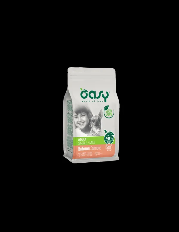 oasy dry dog adult small/mini monoproteico salmone 800gr