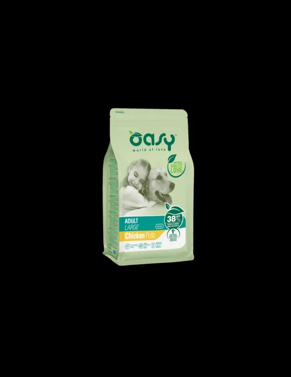 oasy dry dog 12kg adult large pollo