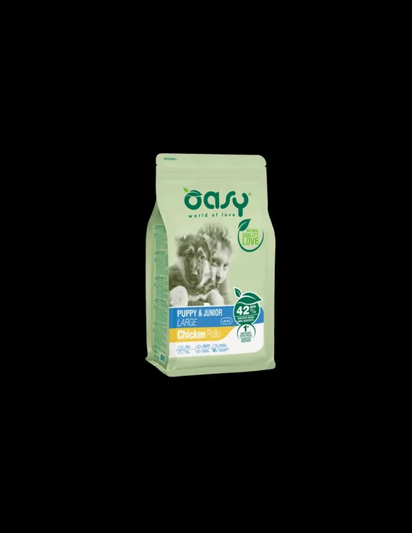 oasy dry dog 12kg puppy & junior large pollo
