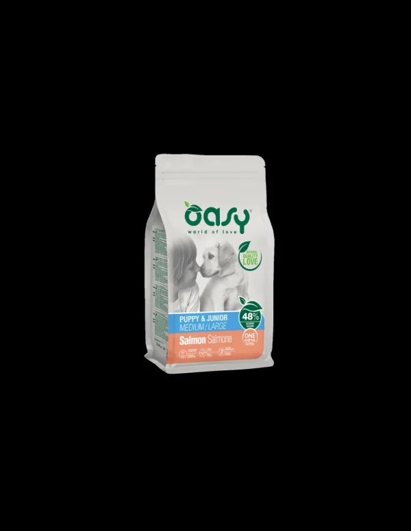 oasy dry dog 2,5kg puppy&junior medium/large monoproteico salmone