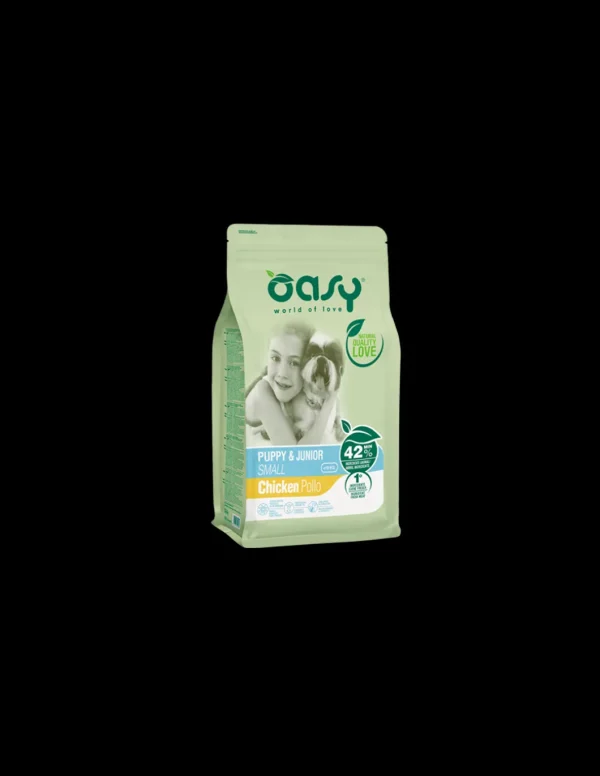 oasy dry dog 3kg puppy&junior small pollo
