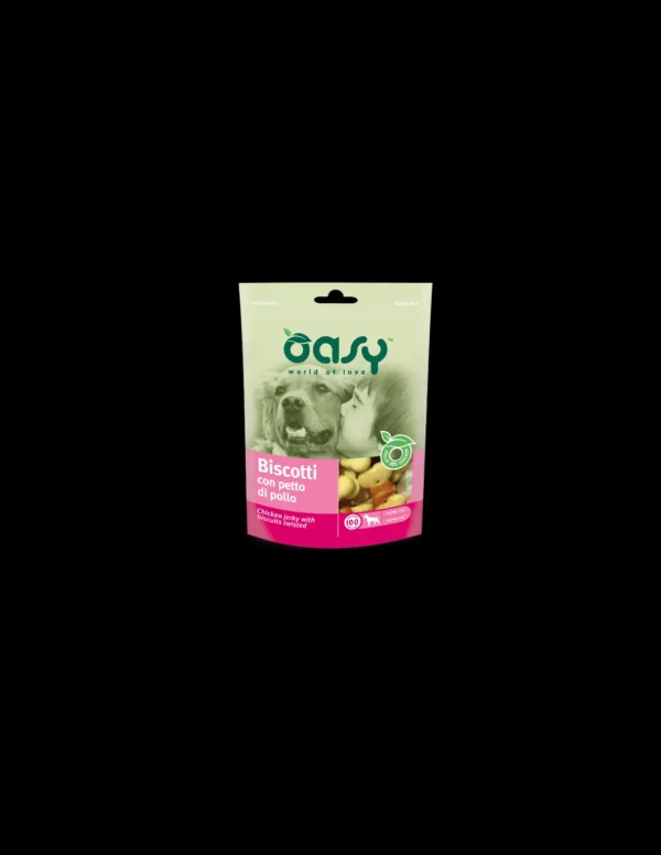 oasy snack dog biscotti con petto di pollo busta 100gr (10pz)