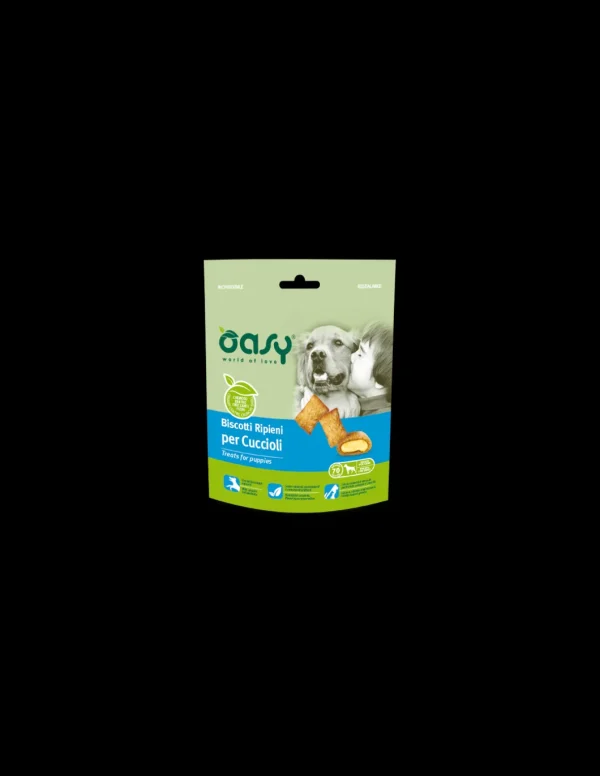 oasy snack dog biscotti ripieni per cuccioli 70gr
