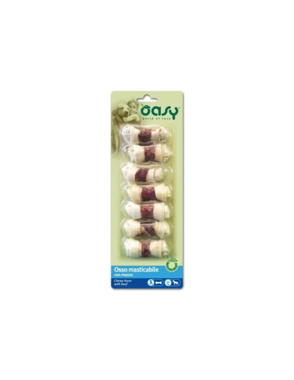 oasy snack dog osso masticabile con manzo tg.s pz 85gr