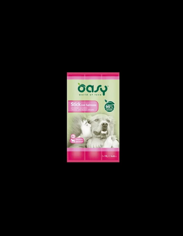 oasy snack dog stick con salmone 3pz x 12gr