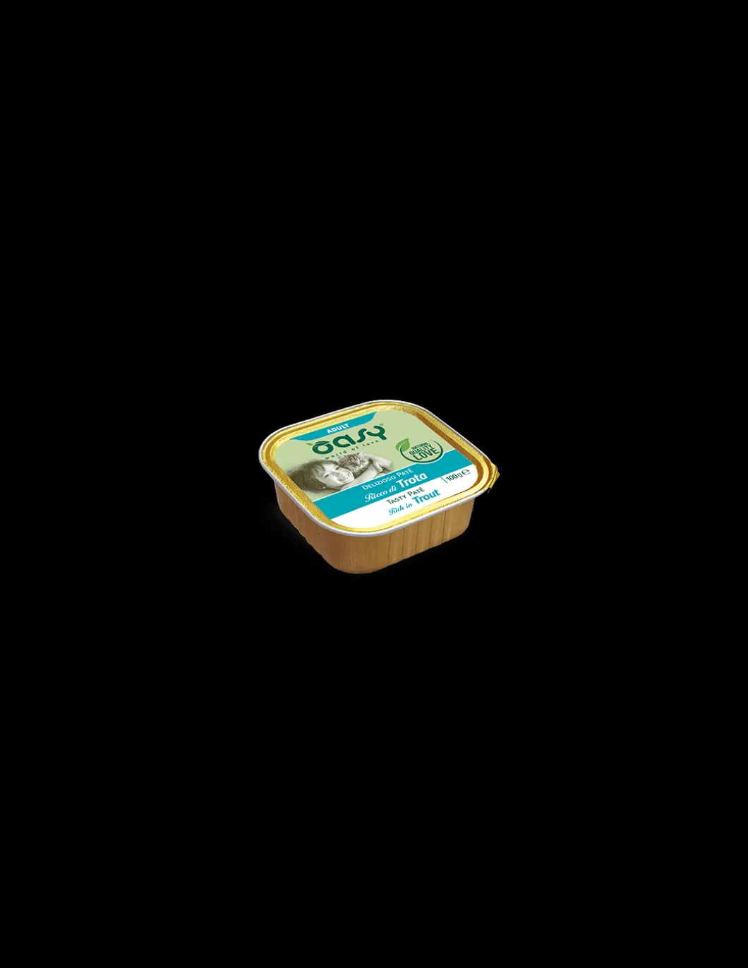 oasy_wet_cat_gr_adult_del_0.webp oasy wet cat 100gr adult delizioso pate' adult ricco di trota vaschetta