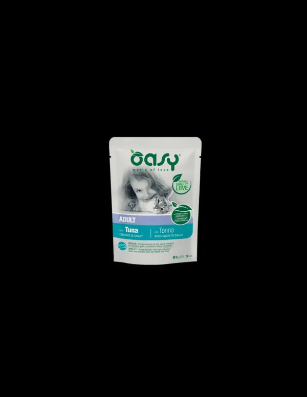 oasy wet cat 85gr busta bocconcini adult tonno