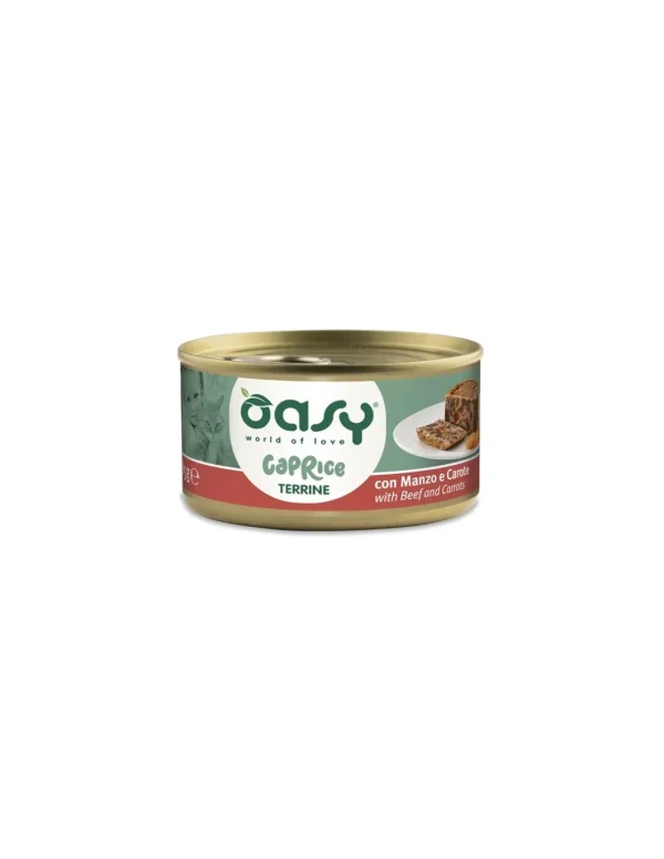 OASY WET CAT 85GR LATTINA CAPRICE TERRINE CON MANZO E CAROTE