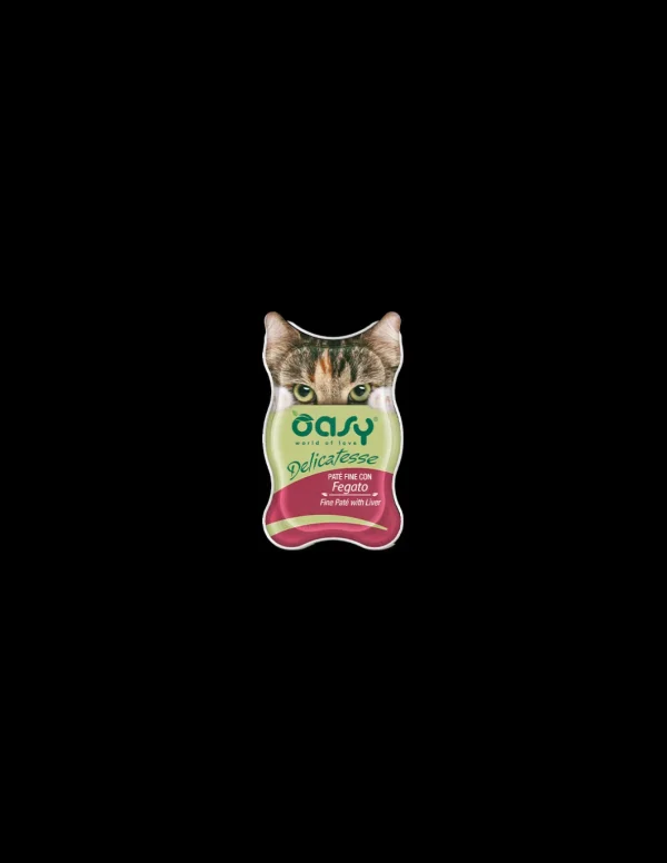 oasy wet cat 85gr vaschetta delicatesse pate' con fegato