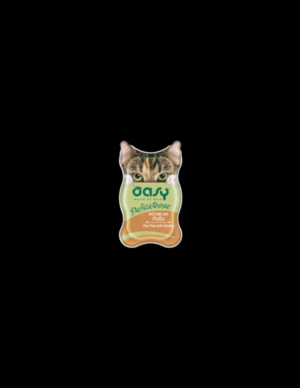 oasy wet cat 85gr vaschetta delicatesse pate' con pollo