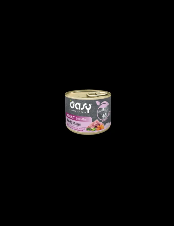 oasy wet dog 200gr grain free adult small/mini maiale