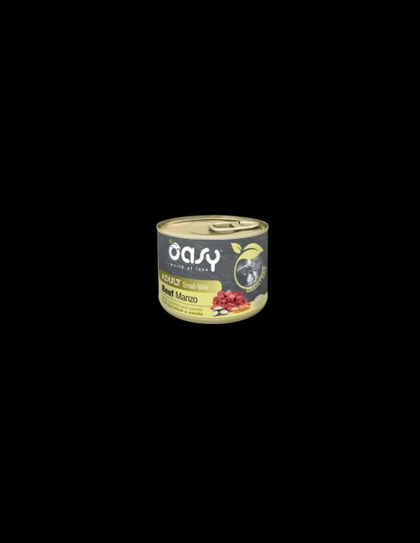 oasy wet dog 200gr grain free adult small/mini manzo