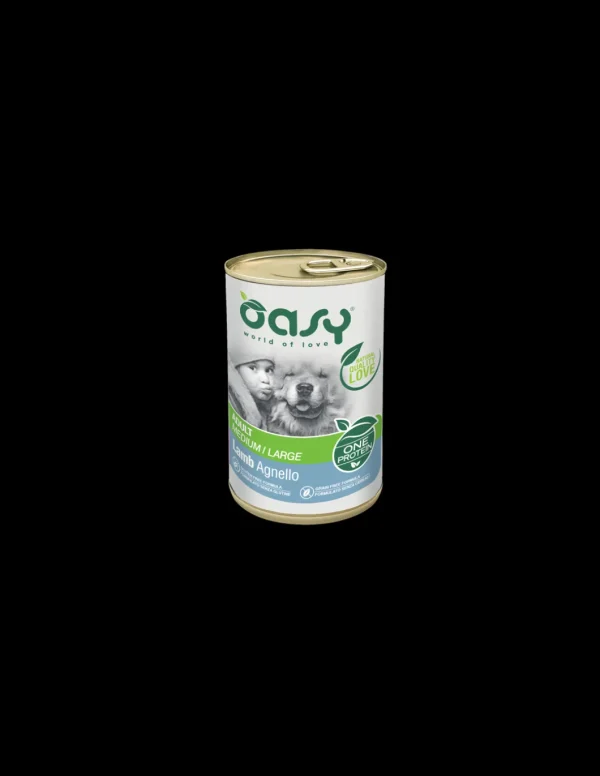 oasy wet dog 400gr monoproteico adult medium/large agnello
