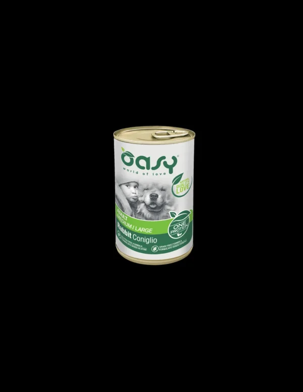 oasy wet dog 400gr monoproteico adult medium/large coniglio