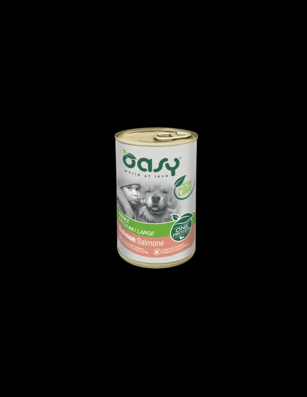 oasy wet dog 400gr monoproteico adult medium/large salmone