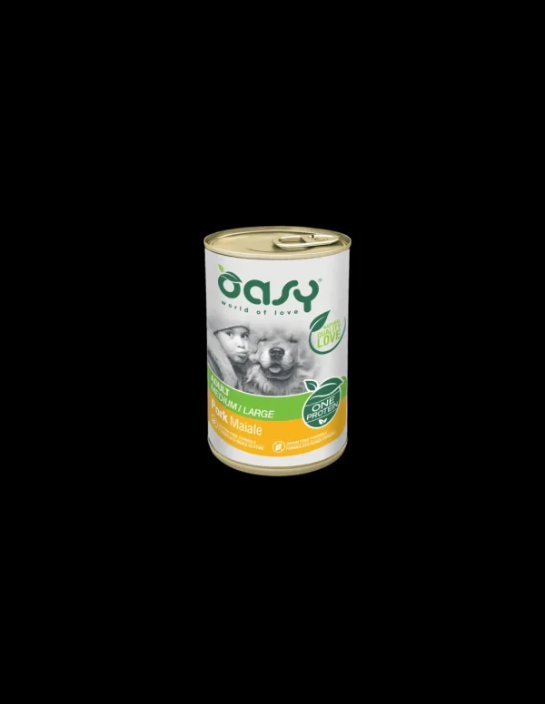 oasy wet dog 400gr monoproteico adult medium/large maiale
