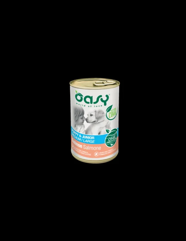 oasy wet dog 400gr monoproteico puppy medium/large salmone