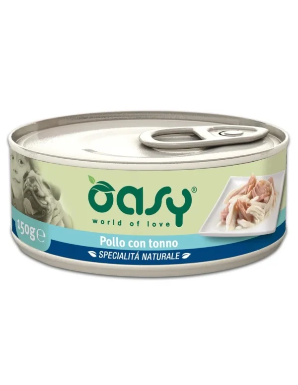 oasy wet dog 150gr specialita' naturali pollo con tonno