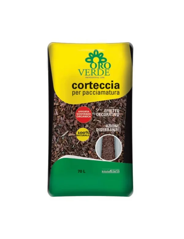oro verde corteccia di larice per pacciamatura 70l zov.26483