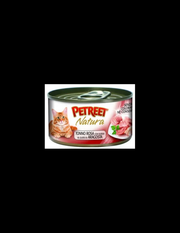 petreet nat 70gr tonno rosa e surimi gusto aragosta a53061