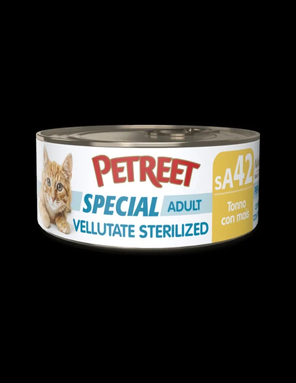 PETREET NAT VELLUTATE STERILIZED 70GR TONNO MAIS SA42 A53172
