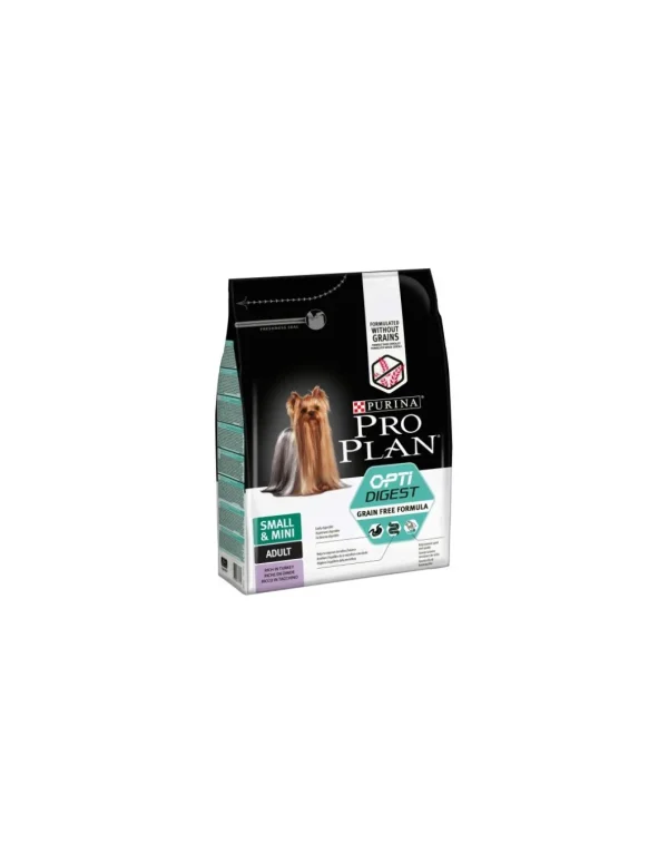 pro plan dog 2,5kg adult small/mini tacchino opti digest grain free 12384751