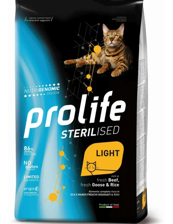 prolife cat adult 1,5kg sterilised light goose/beef&rice zpd.35904