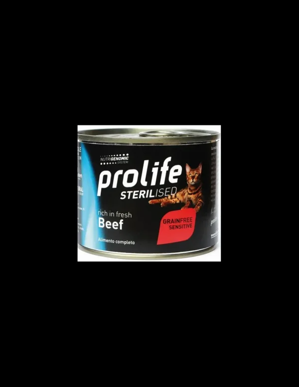 PROLIFE CAT 200GR STERILISED ADULT BEEF ZPU.40410