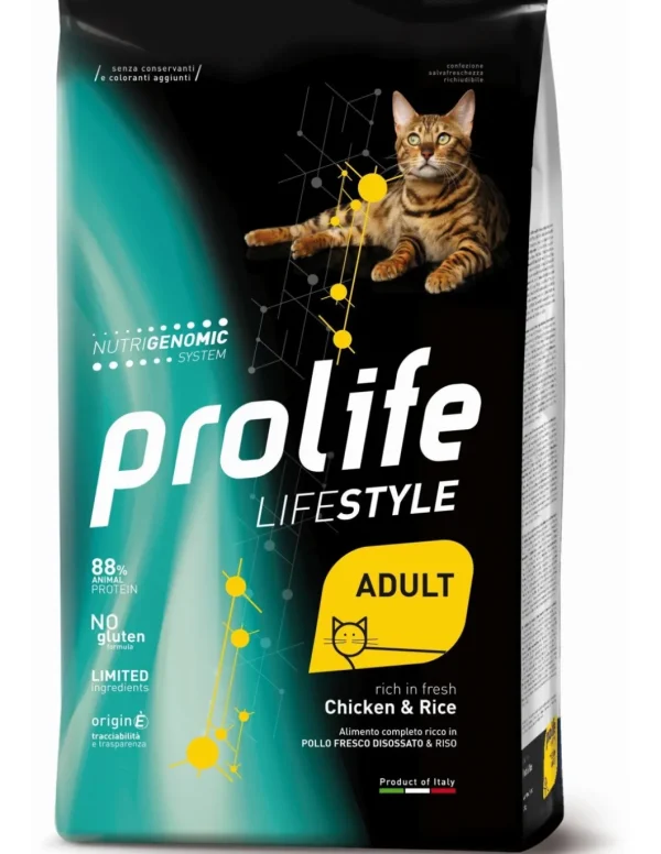 prolife cat lifestyle adult 400gr chicken&rice zpd.36109