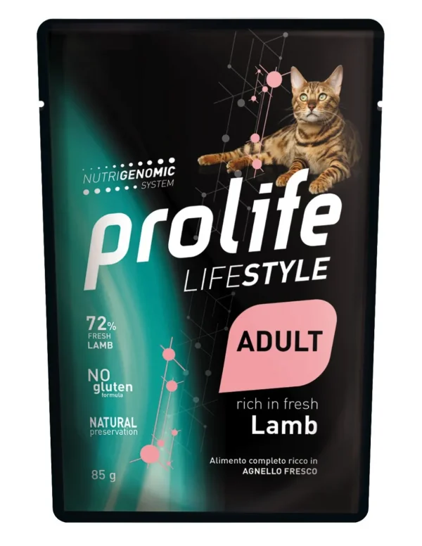 prolife cat lifestyle adult busta 85gr lamb zpu.40298