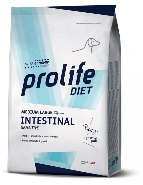 PROLIFE DIET DOG 2KG INTESTINAL SENSITIVE MEDIUM/LARGE MONOPROTEICO MAIALE