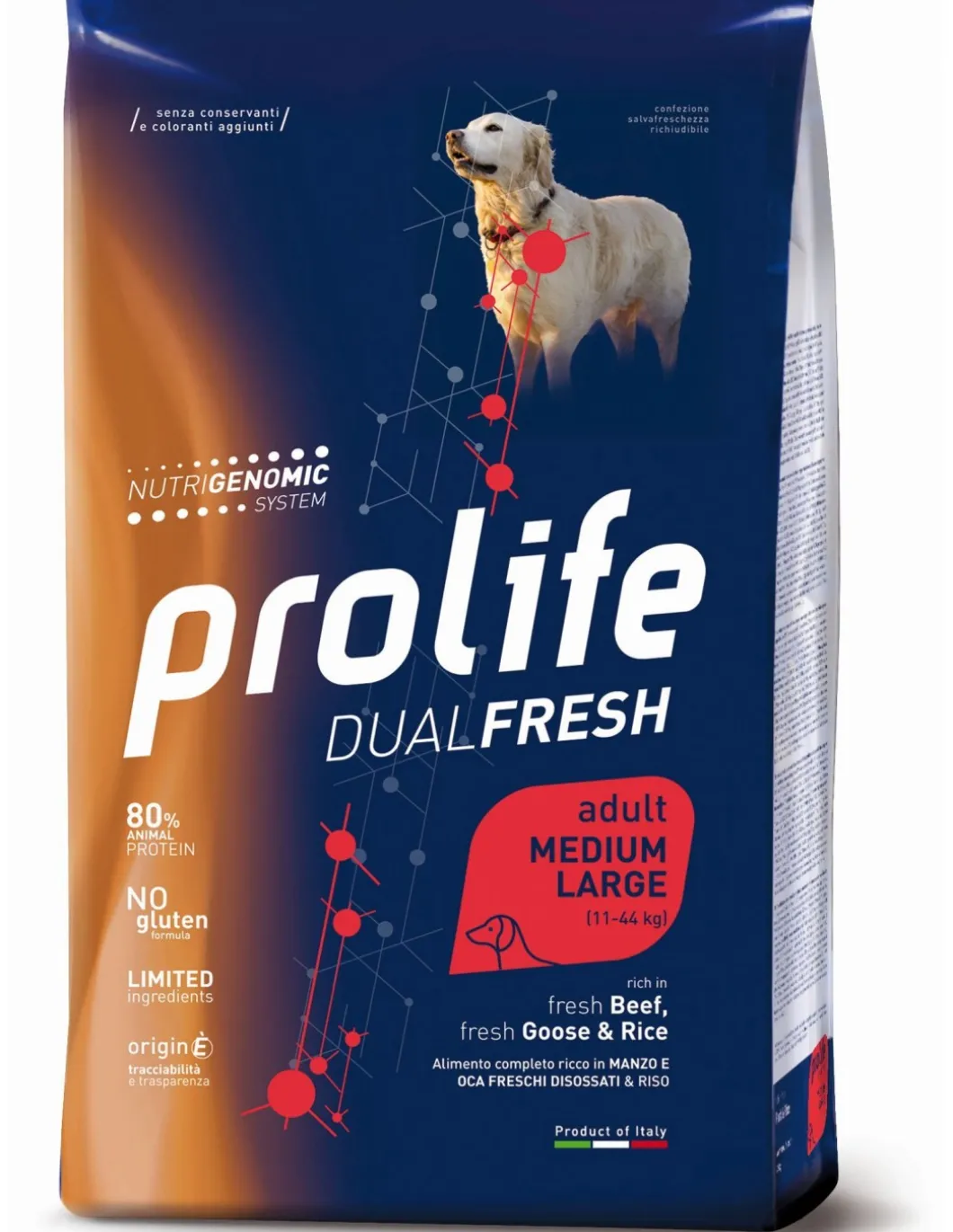 prolife_dog_dual_fresh_ad_0-12.webp prolife dog dual fresh adult medium/large 12kg beef/goose&rice zpd.34815