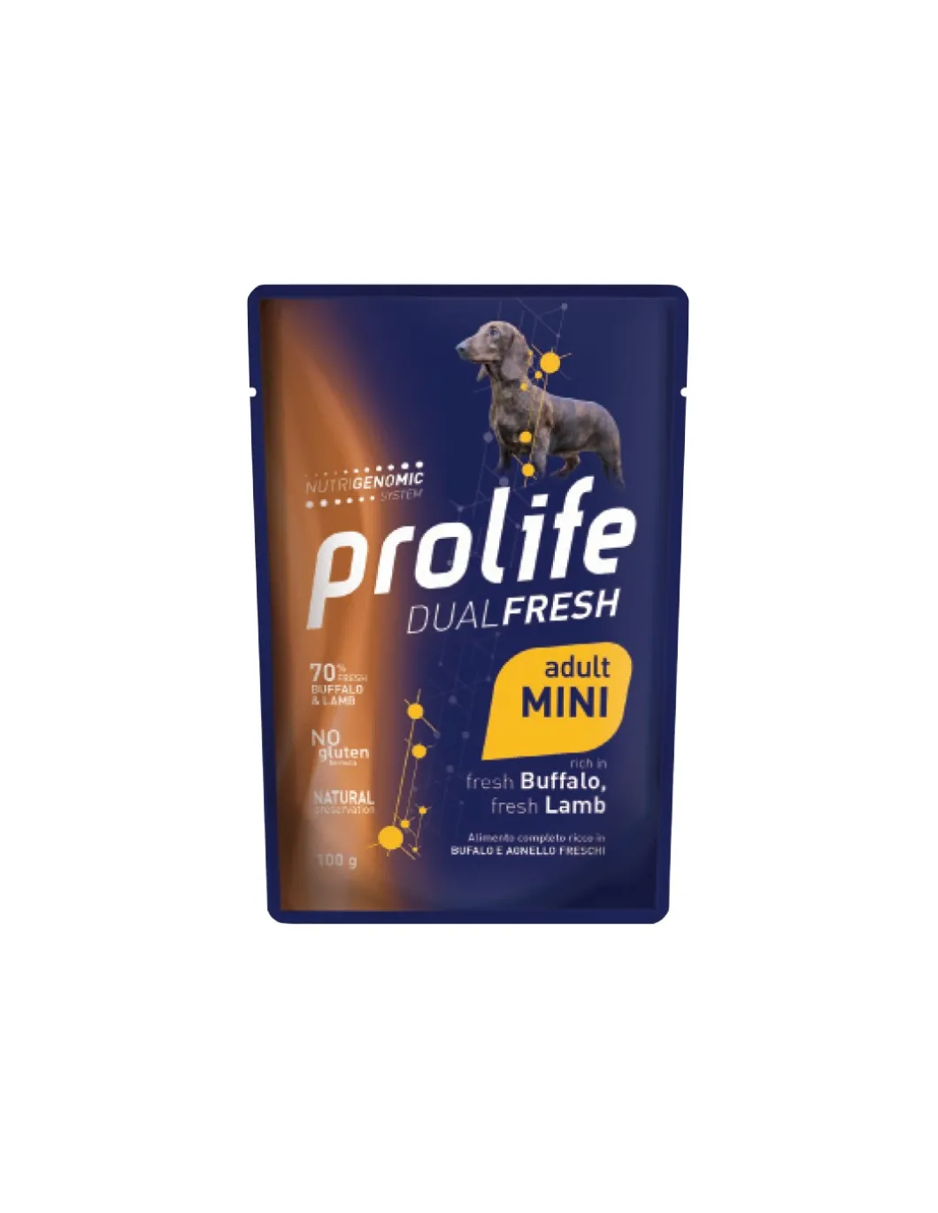 prolife_dog_dualfresh_adu_0-4.webp prolife dog dualfresh adult mini busta 100gr buffalo&lamb zpu.39438