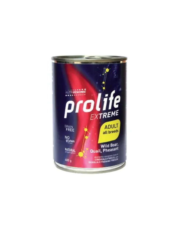 prolife dog extreme adult all breeds 400gr wild boar,quail,pheasant zpu.39803