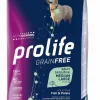 prolife dog grain free adult sensitive medium large 10kg fish&potato zpd.35461
