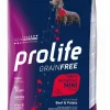 prolife dog grain free adult sensitive mini 2kg beef&potato zpd.35386