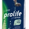 prolife dog lifestyle adult mini 2kg light codfish&rice zpd.35034