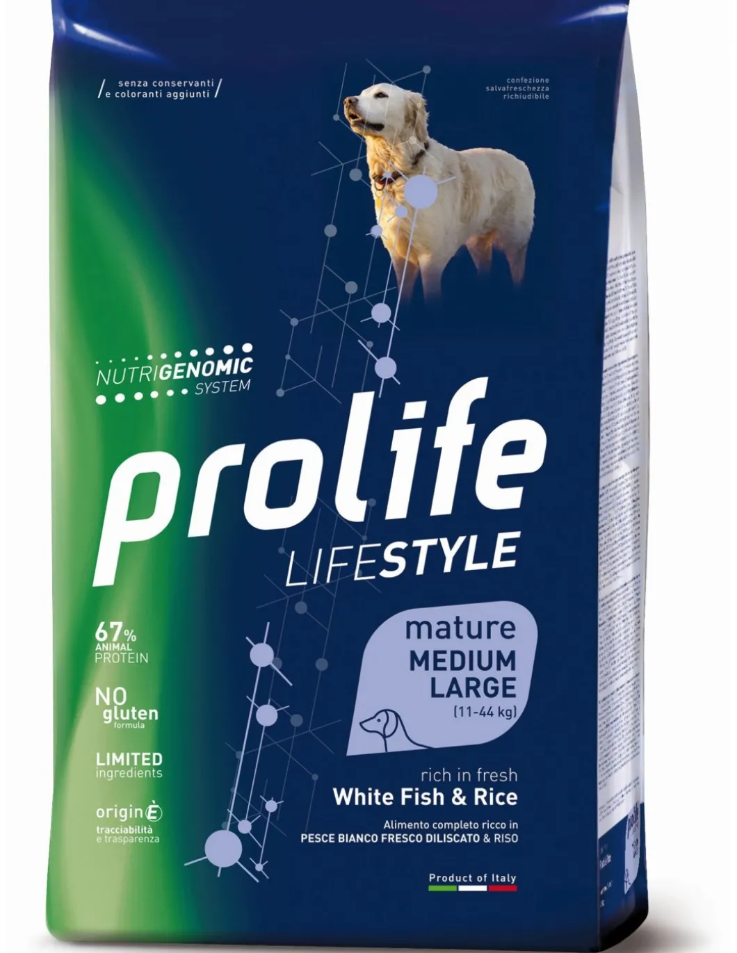 prolife_dog_lifestyle_mat_0-2.webp prolife dog lifestyle mature medium large 12kg white fish&rice zpd.35119