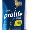 prolife dog sensitive adult medium/large 800gr rabbit&potato zpu.41844
