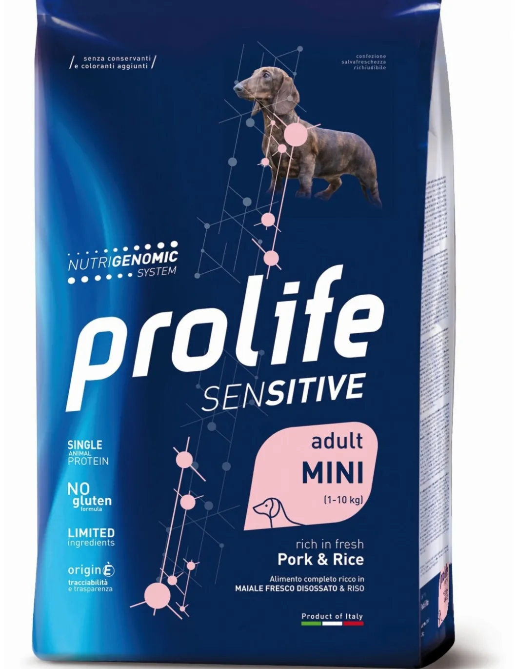 prolife_dog_sensitive_adu_0-2.webp prolife dog sensitive adult mini 2kg pork&rice zpd.35232